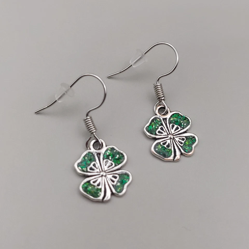 Personalised Lucky Four Leaf Clover Gifts - Earrings, Necklaces, Keyrings & More - Изображение 3 из 4