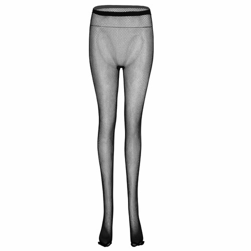 Women Fishnet Mesh See Through Footless Stretchy Tights Pant Stockings - Picture 44 of 172