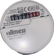 2026 Eichung  ALLMESS Wasserzähler MK UP 6000 AMES 3K kalt/warm A34 Q3 = 2,5