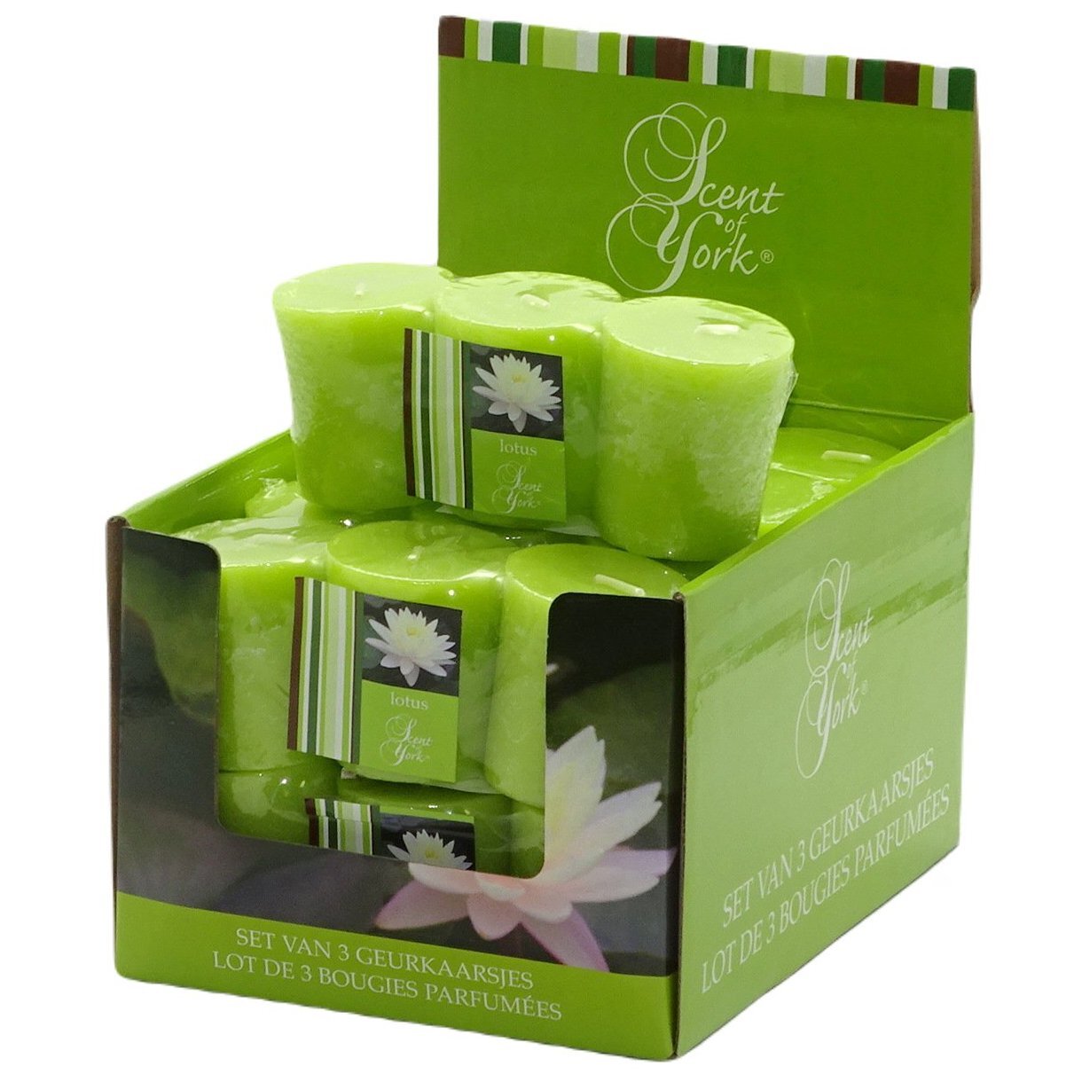 24 x Scent York Votivkerzen 49x42mm Votivlicht Duftkerzen Duftwachs (8x3er)