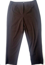 Talbots Women's Dark Brown Stretch Dress Pants Size 14 Zipper Front Concealed