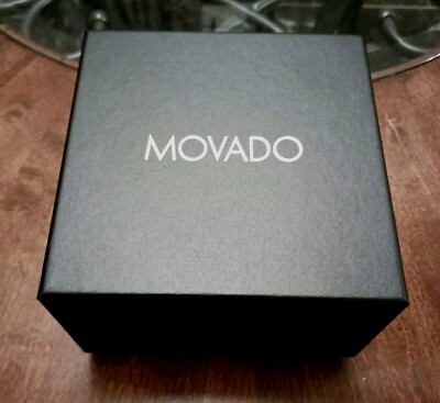 Movado Watch Outer Display Storage Box Empty 5.5''x5.5''x 4'' Black 