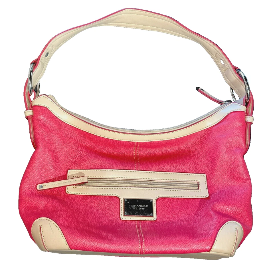 Bolsa de mão de couro Tignanello SALMÃO E BRONZEADO EXCELENTE ESTADO (NÃO VERMELHA)