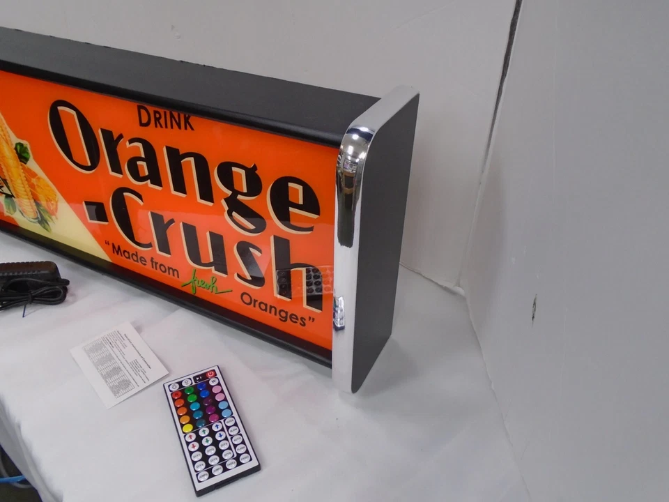 Drink Orange Crush LED Display lighted sign lightbox Wall hanging Light - Image 2 of 4