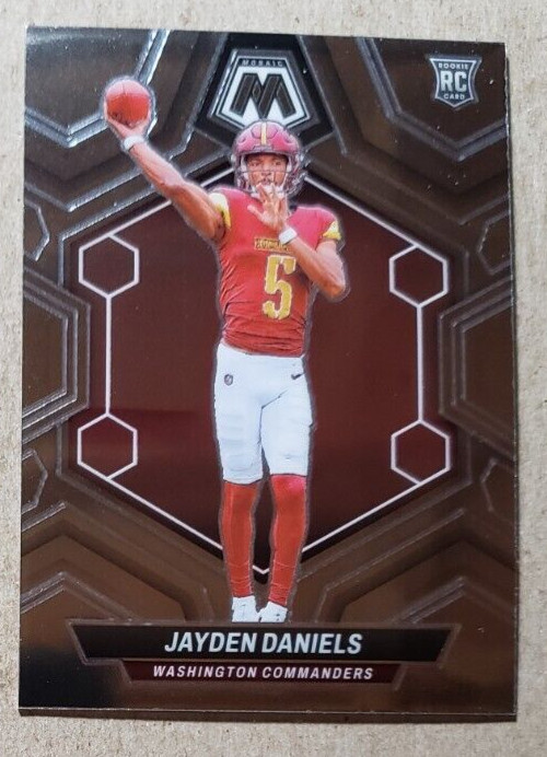 Jayden Daniels #302 Football Cards 2024 Panini Mosaic trading card — raw and PSA graded price guide