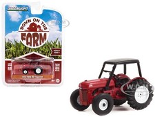 1946 FORD 8N TRACTOR RED W/BLACK CANOPY 1/64 DIECAST MODEL BY GREENLIGHT 48070 B