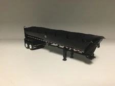 DCP 1/64 ALL BLACK MAC ROUND BOTTOM DUMP W/BLACK FRAME BLACK TARP