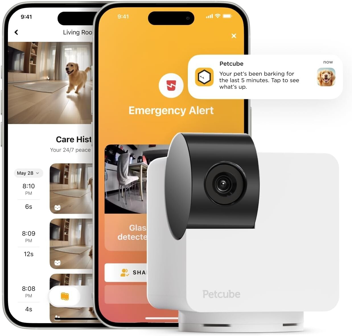 Interactive 360° Pet Monitoring Camera with Real-Time AI Alerts & Night Vision-image