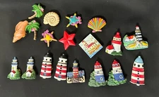 Button Covers Sea Shell Beach theme lot of 8, lighthouses lot of 11