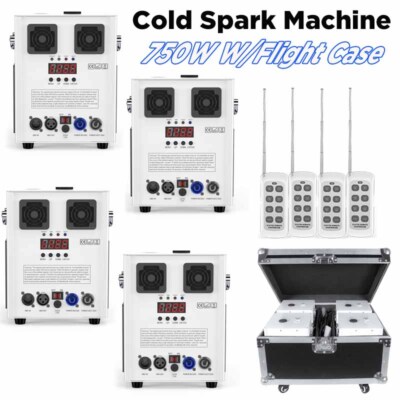 700W Cold Spark Machine Stage Effect DMX Firework DJ Event Party Wedding w/Case