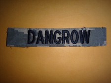 US Army ACU Camo Pocket Patch DANGROW Name Tape
