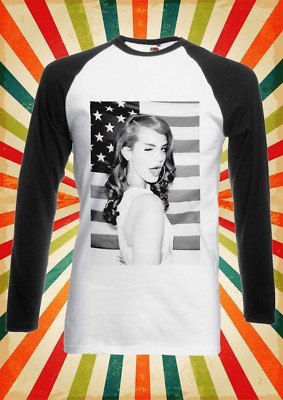 Lana Del Rey Pop Singer Star Men Women Long Short Sleeve Baseball T Shirt 728