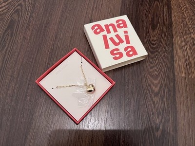 Ana Luisa Lev Puffed Heart Necklace in Gold Brand New RRP£70