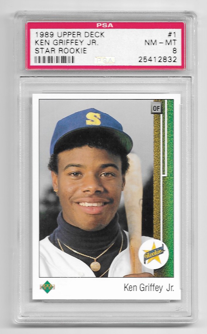 PSA 8 - 1989 Upper Deck Ken Griffey Jr. Star Rookie #1 Baseball Card - NM-MT