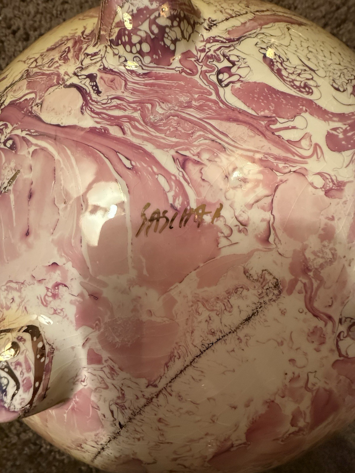 Sascha Brastoff Vintage Ceramic Bowl Signed 13 Inches Wide Excellent Condition