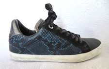 ZADIG VOLTAIRE WILD SNAKESKIN SNEAKERS, SZ 38/7.5