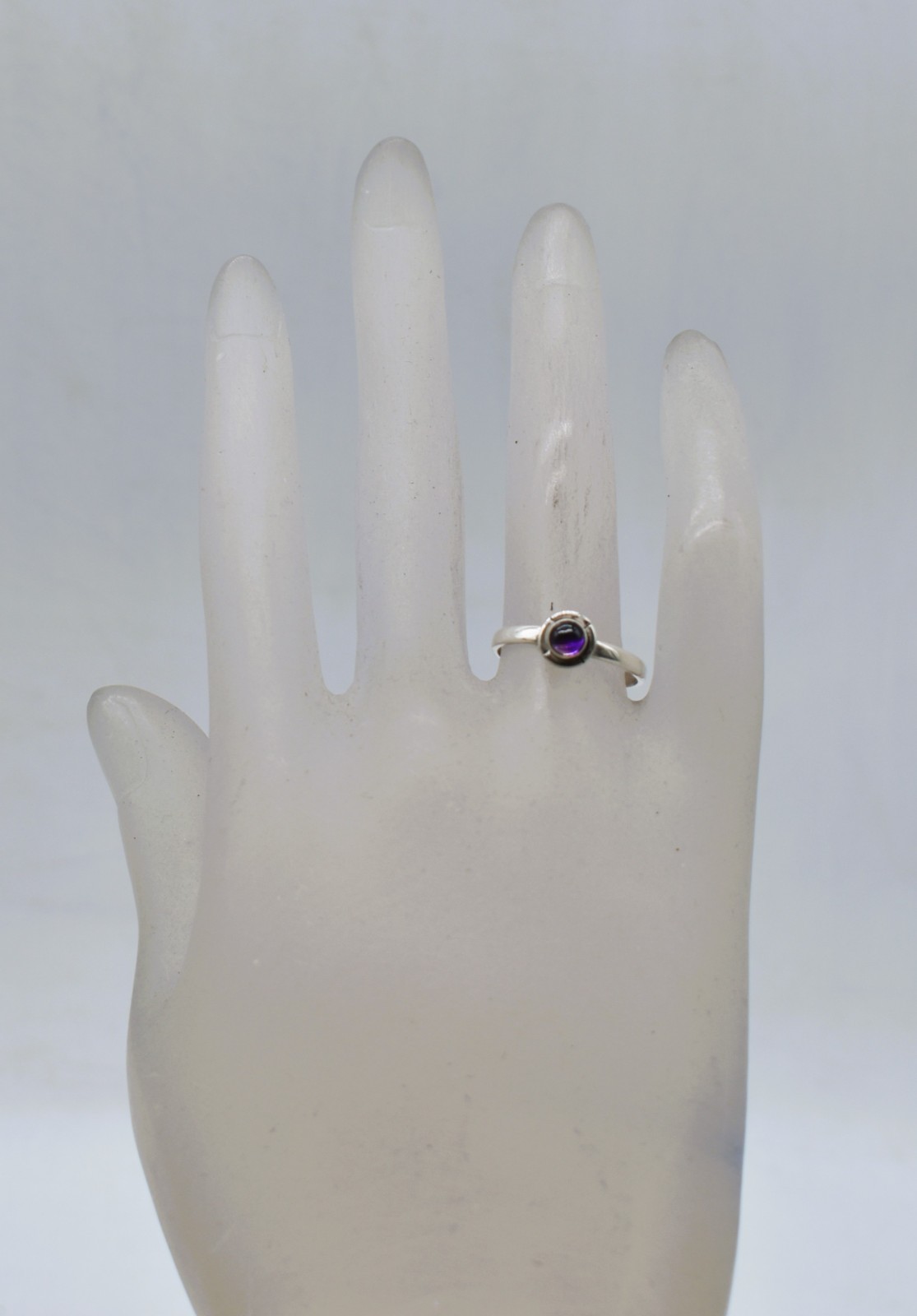 Amethyst Cabochon Sterling Silver Stackable Ring … - image 8