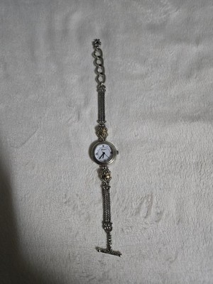 Brighton Silver/Gold Tone White Faced DEL SOL Watch, Needs Battery