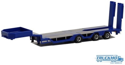 Herpa Goldhofer Allrounder Semitieflader blau 671151