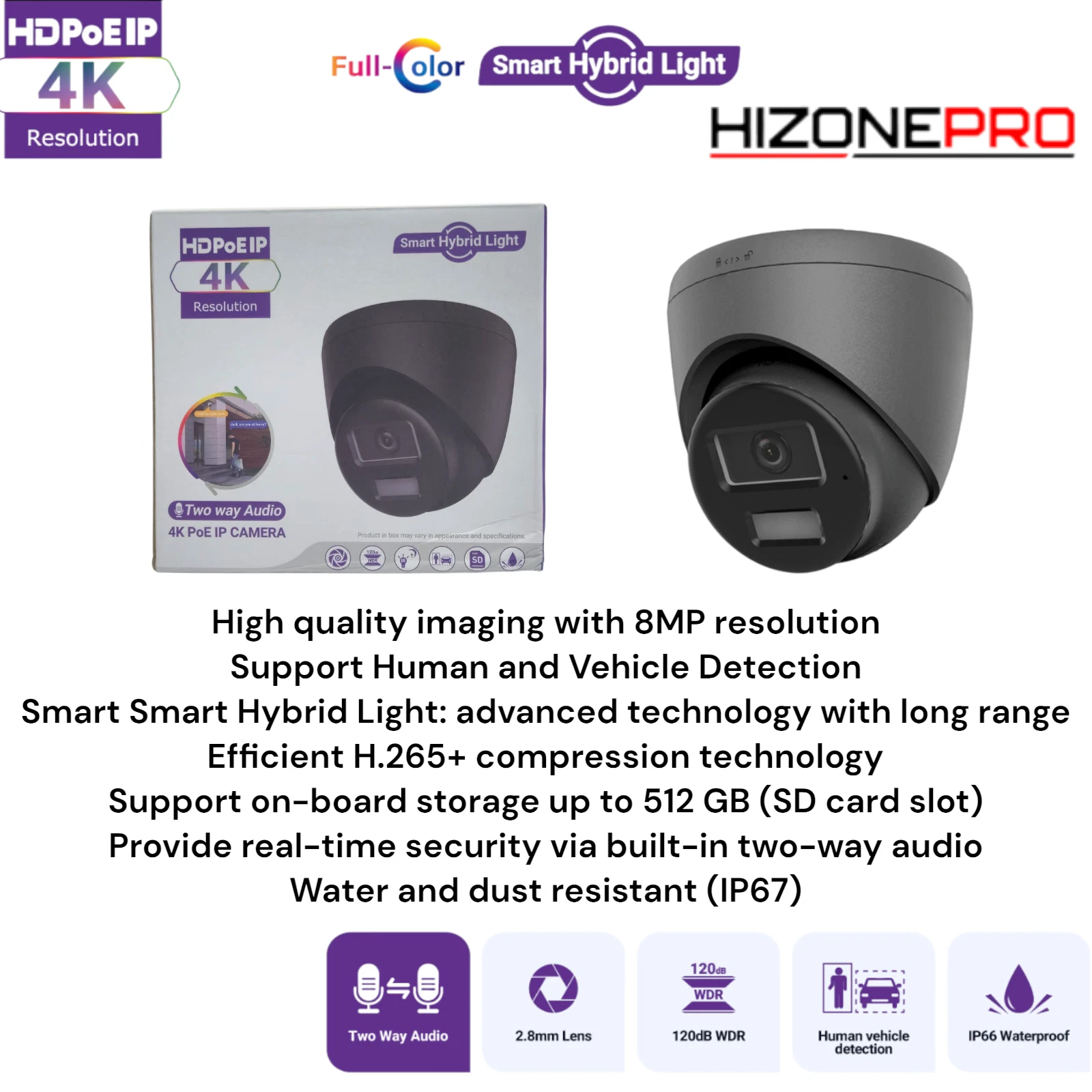 HIKVISION HiLook 8MP IP Camera Black 2-Way Audio with 4CH NVR CCTV Kit POE 4K - Picture 4 of 21
