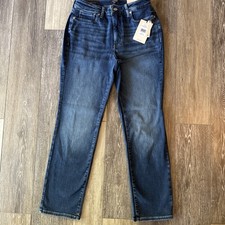 NYDJ Sheri Slim Straight Jeans Womens 6P Petite Denim Opera Blue 28  Inseam NEW