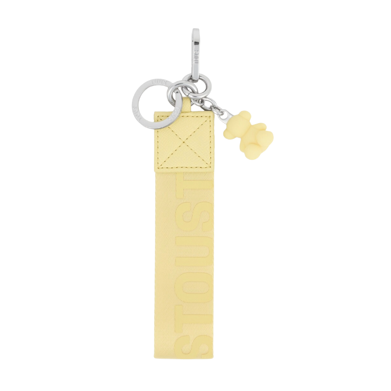 Tous Nylon Webbing Keychain With Yellow Bold Bear
