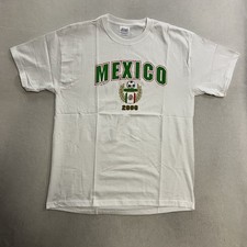 Vintage Mexico 2006 Soccer T-Shirt Men’s Size Large White Short Sleeve Tee