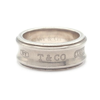TIFFANY CO. Ring 1837 SV Sterling Silber 925 Titan Ring Accessoire Logo Damen