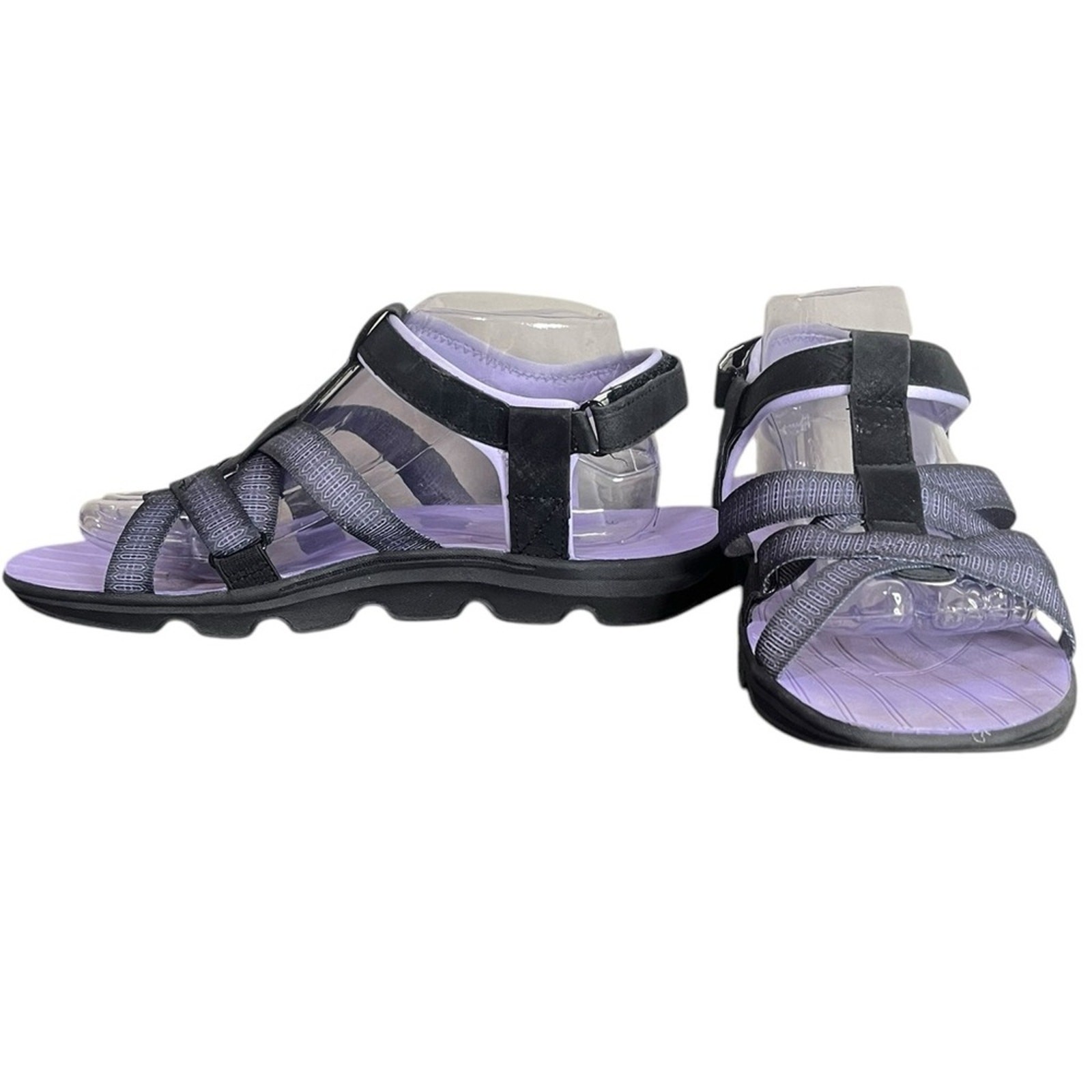 APL JSPORT sandalo donna regolabile con cinturino per tutti i terreni nero e viola taglia 10