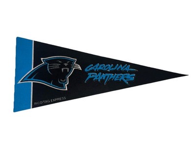 Carolina Panthers Mini Pennant 4 x9'' Football Felt Flag NFL Earlier Version New