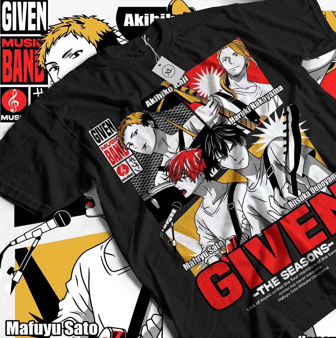 Camiseta Given Sato Mafuyu Kawaii akihiko kaji nakayama Niña Regalo Camisa Todas las Tallas