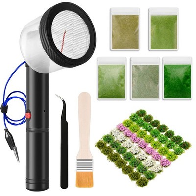 Static Grass Flocking Applicator Kit with Anti-Slip Handle and 5 x 30g Colors...
