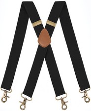 Fasker Suspenders for Men Heavy Duty 1.4 Inch Adjustable Elastic Straps X-Bac...
