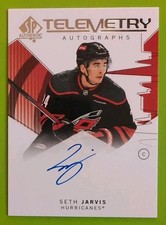 SETH JARVIS AUTO 2024-25 SP AUTHENTIC TELEMETRY AUTOGRAPHS SP #T-SJ HURRICANES