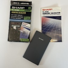 Sharp EL-509D Scientific Calculator Original Box VTG 80s Nerd Costume Prop WORKS