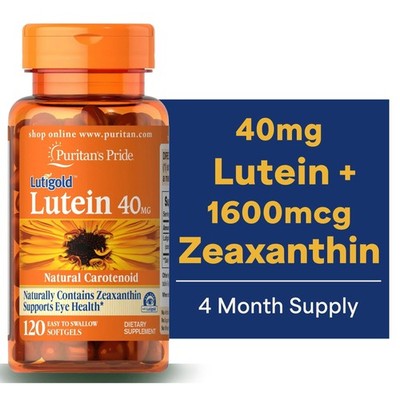 (Pack of 2) Puritan's Pride 40mg Lutein with Zeaxanthin - 240 Softgels