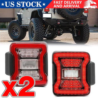 Full LED Tail Light Fit for Jeep Wrangler JL 2018-2024, Rear Light Brake Lamp US