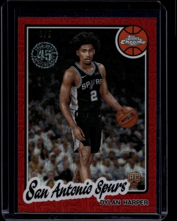 2025-26 Topps Basketball Dylan Harper #TC-DH RC Chrome Red Mojo Refractor /5