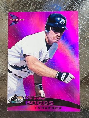#ad 1999 Pacific Prism #138 Wade Boggs Holographic Purple Foil 320 HOF $5.99