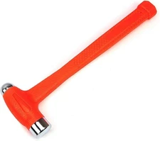 XtremepowerUS 32oz Dead Blow Hammer Dual Head 2lbs Ball Peen 2lbs, Orange 