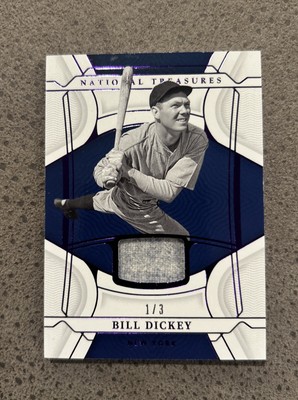 2022 National Treasures Bill Dickey 1/3 FOTL Purple Game Used Jersey Patch