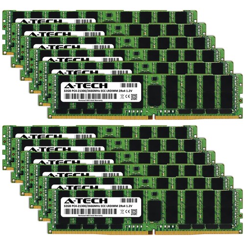 384GB 12x 32GB PC4-2666 LRDIMM Lenovo ThinkServer RD650 (E5-2600 v3) Memory RAM - Picture 2 of 5