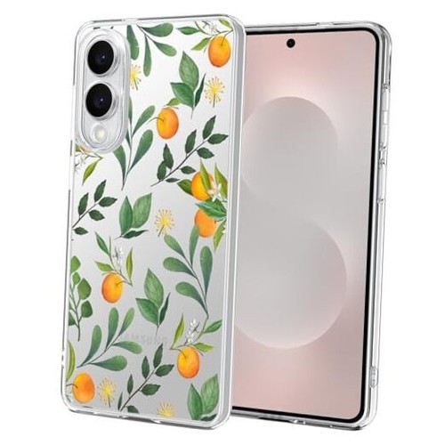 Case Compatible with Case Clear with Design Galaxy S25 Edge Citrus Flavors