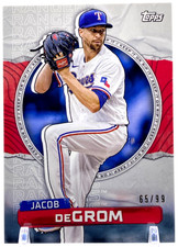 DUAL JACOB DEGROM BASE & ALEK THOMAS MINI ORANGE SSP SERIAL / 2023 TOPPS RIP