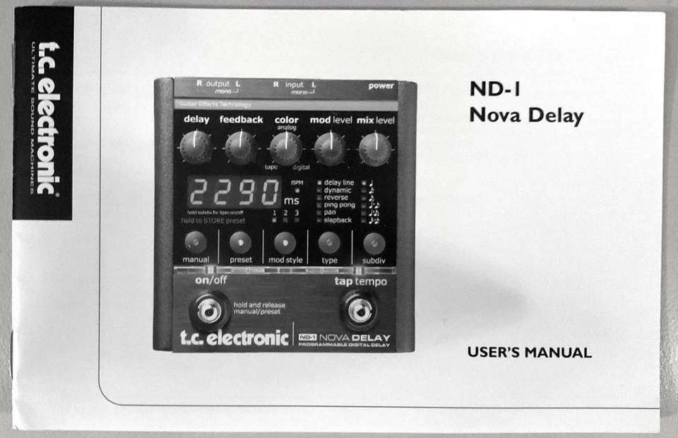 t.c.electronics ND-1 Nova Stereo Delay - Image 3 of 3