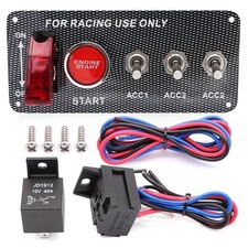 DC 12V Ignition Switch Panel 5 in 1 Car Engine Start Push Button Toggle...