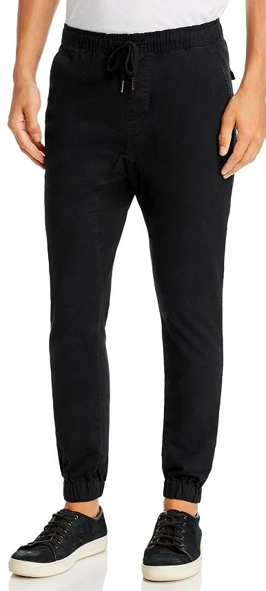 Pacific & Park Core Twill Slim Fit Jogger Pants Black-Size Small 30-32W