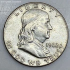 1962 US Benjamin Franklin Half Dollar Coin 13 Grams