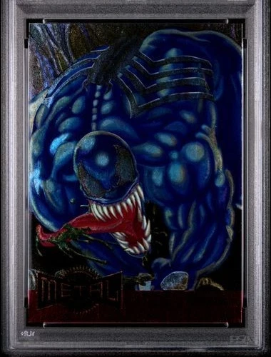 1995 Fleer Marvel Metal Silver Metal Blasters #16 Venom Eddie Brock NM-MT PSA 8 - Image 4 of 4