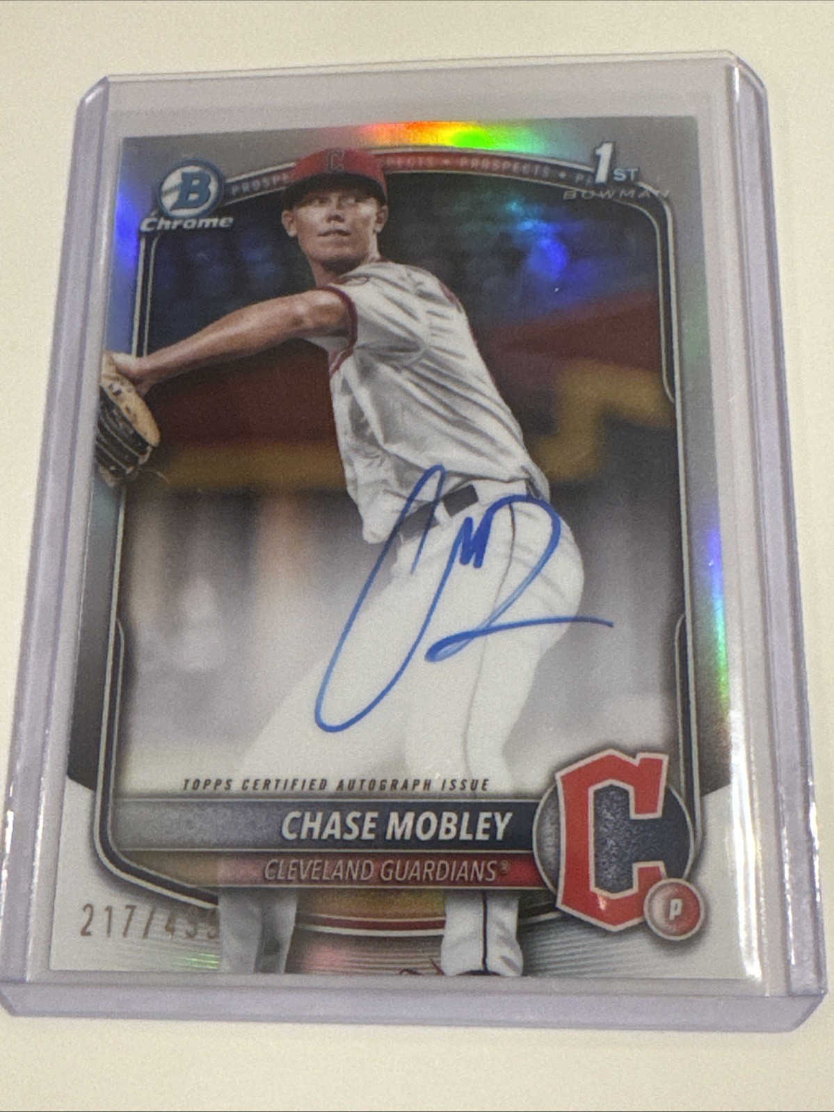 2025 Bowman Chrome Chase Mobley Prospect Auto Refractor /499 RC